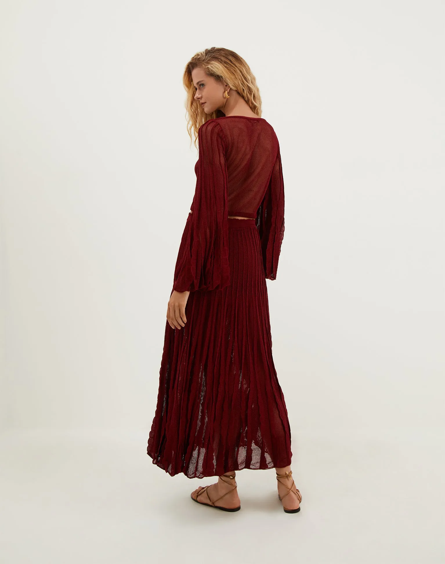 Knit Celina Bell Sleeve Top - Ponche sold by Vix product image thumbnail 3