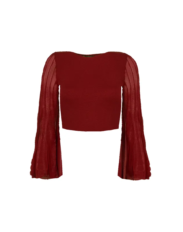 Knit Celina Bell Sleeve Top - Ponche sold by Vix
