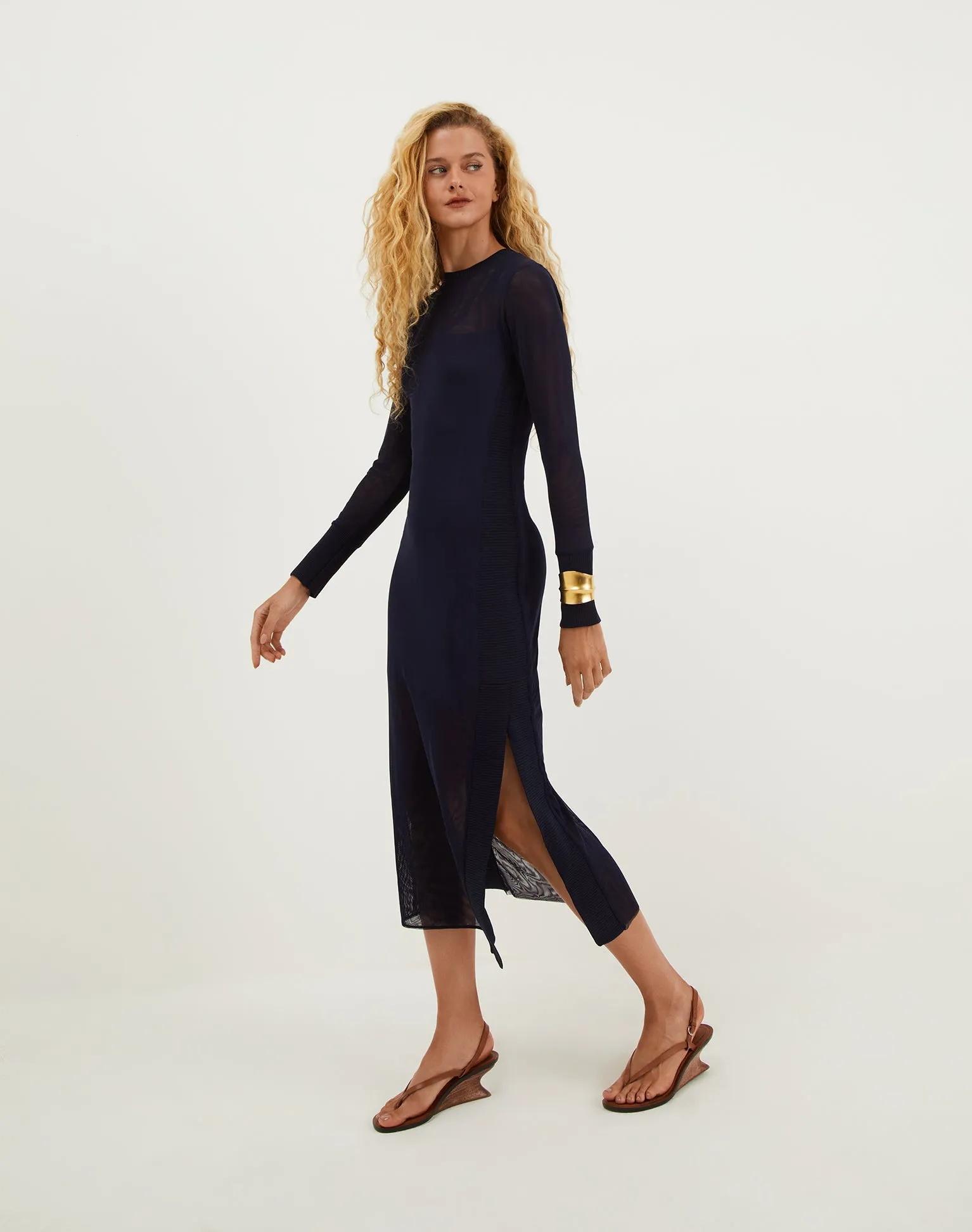 Sia Long Sleeve Dress - Sailboat sold by Vix