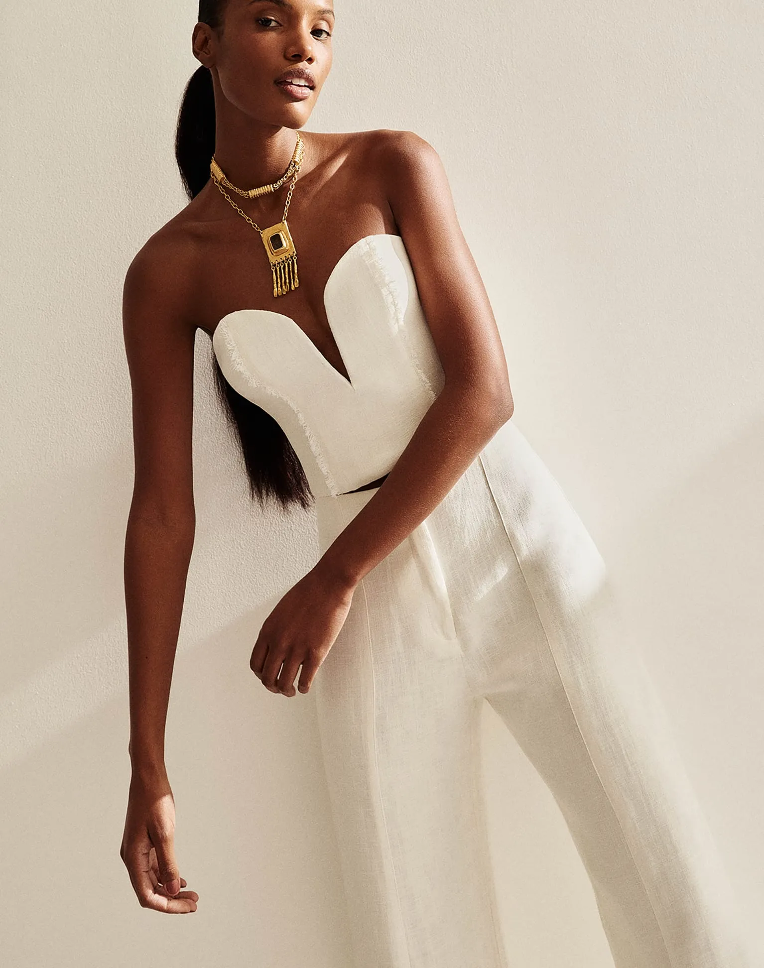 Louise Cropped Top - Off White sold by Vix product image thumbnail 3