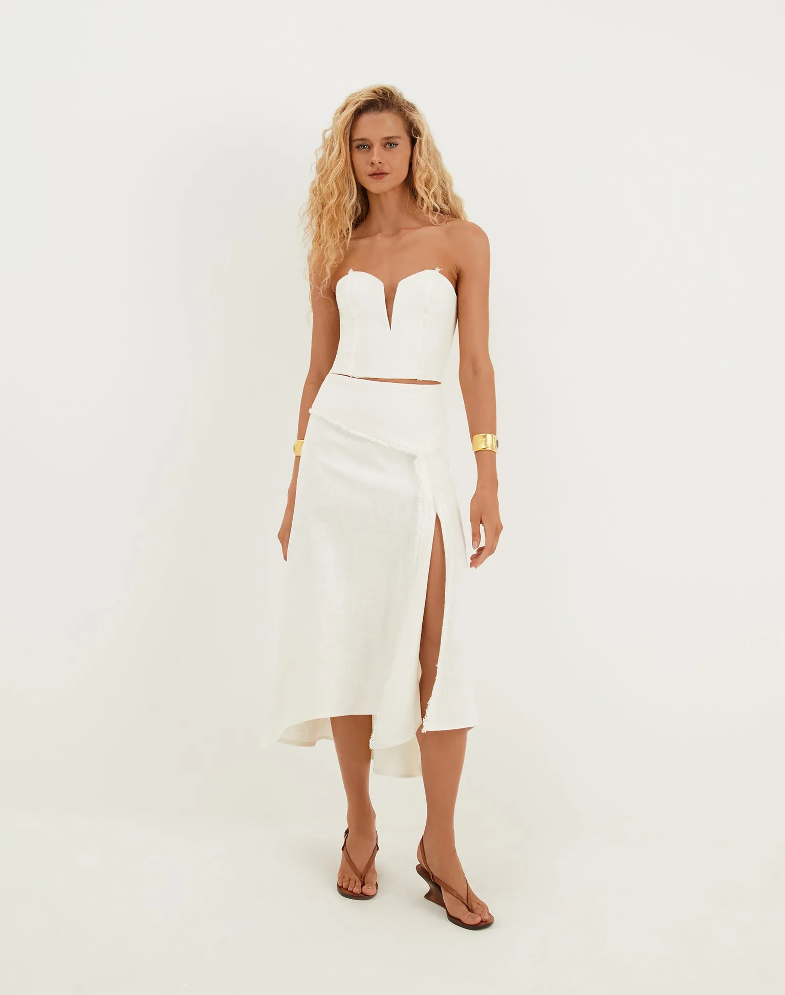 Louise Cropped Top - Off White sold by Vix product image thumbnail 2