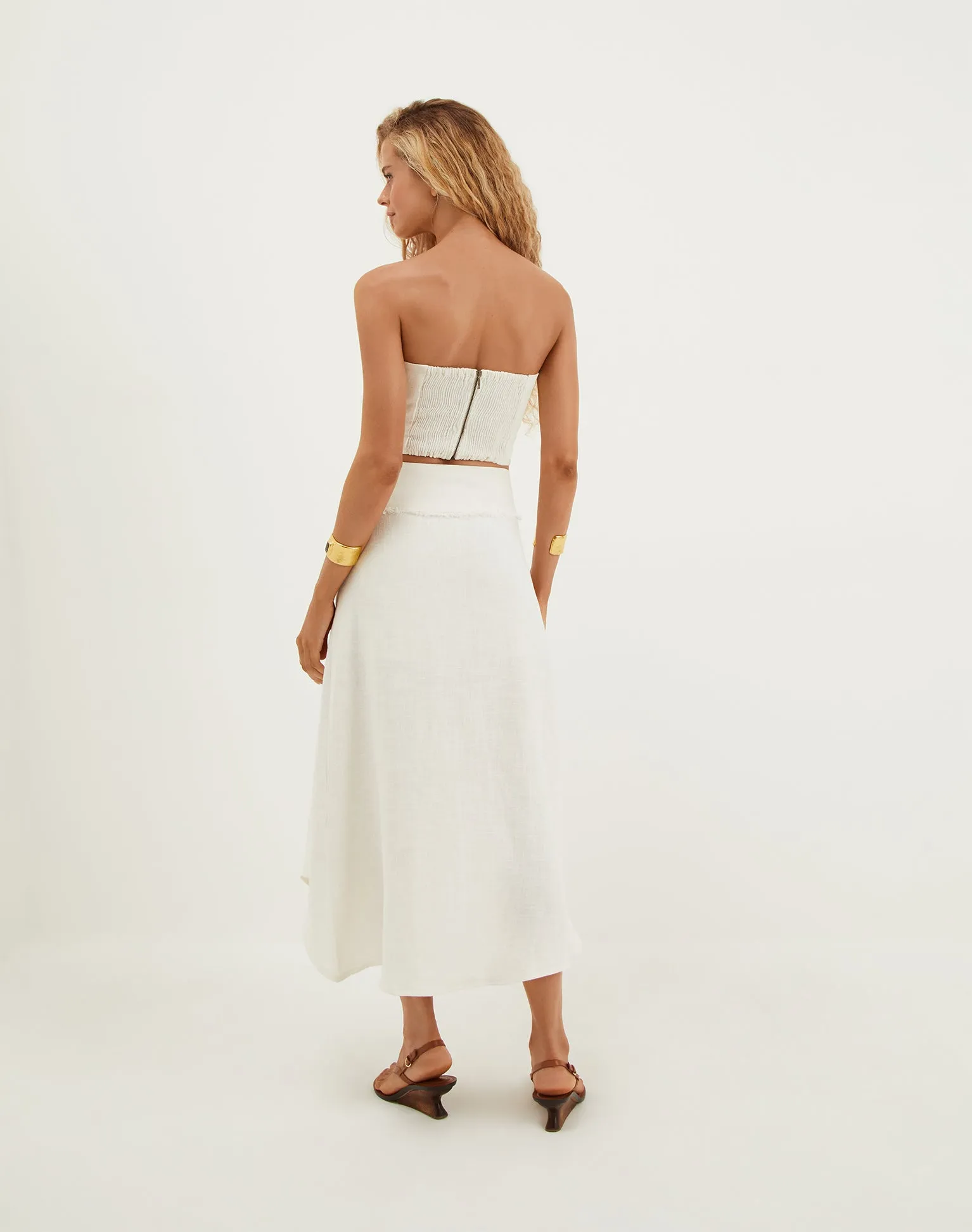 Louise Cropped Top - Off White sold by Vix product image thumbnail 4