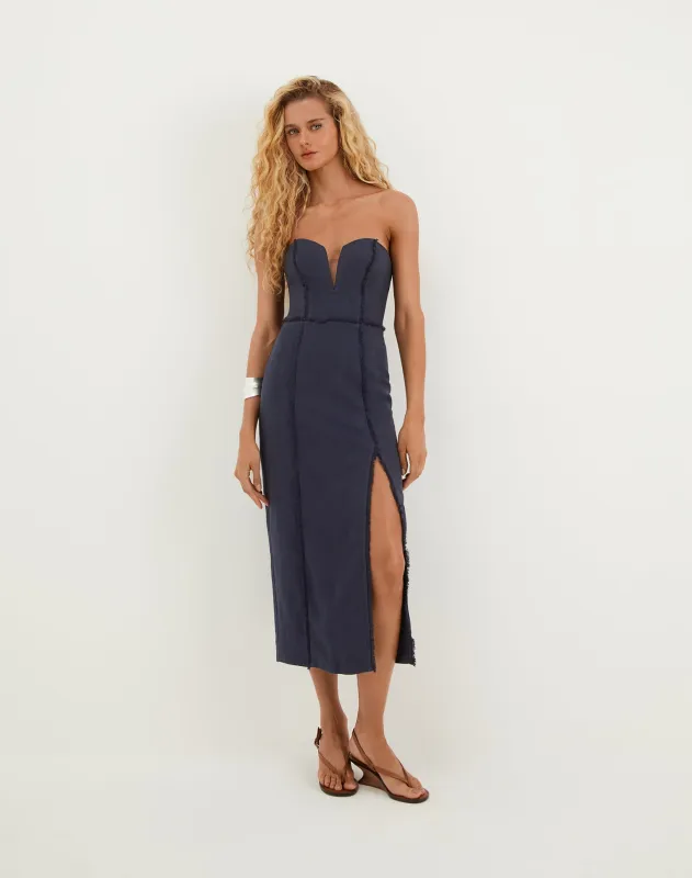 Louise Midi Dress - Sailboat sold by Vix
