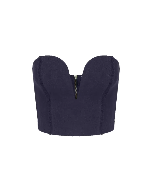 Louise Cropped Top - Sailboat sold by Vix