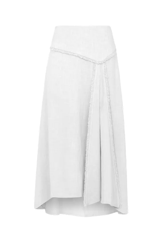 Beatrice Midi Skirt - Off White sold by Vix