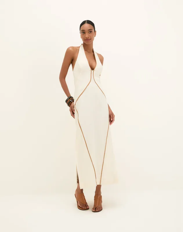 Iva Midi Dress - Off White sold by Vix