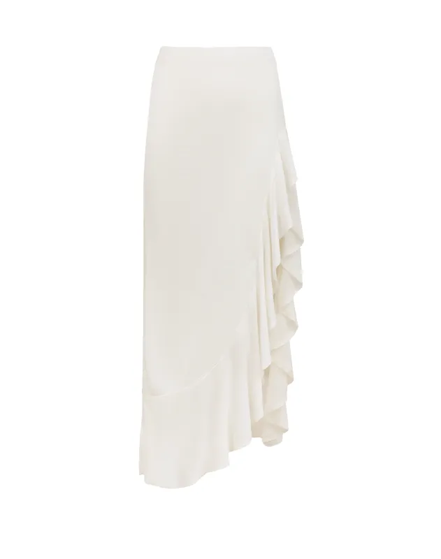 Knit Sasha Long Skirt - Off White sold by Vix