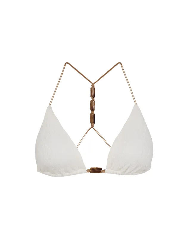 Firenze Lesley T Back Tri Top - White sold by Vix