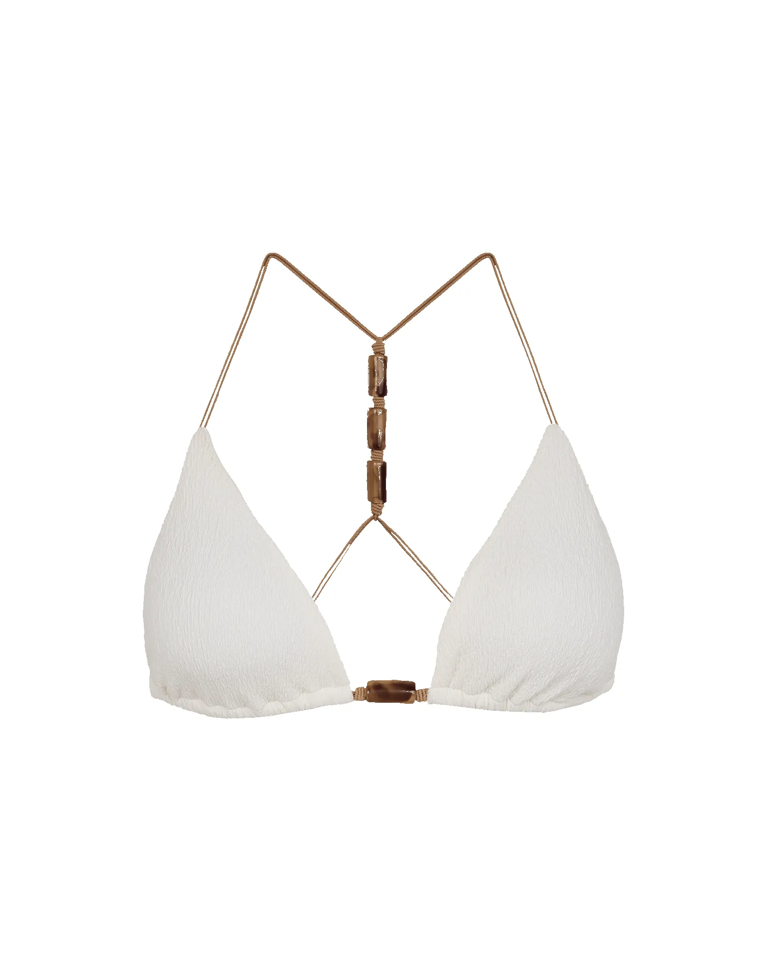 Firenze Lesley T Back Tri Top - White sold by Vix