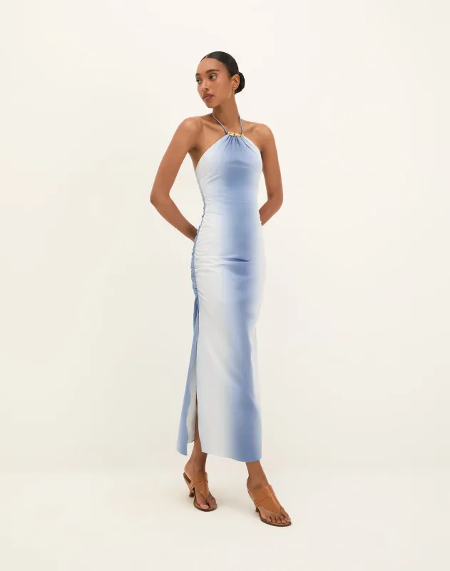Dayton Halter Midi Dress - Blue Moon sold by Vix