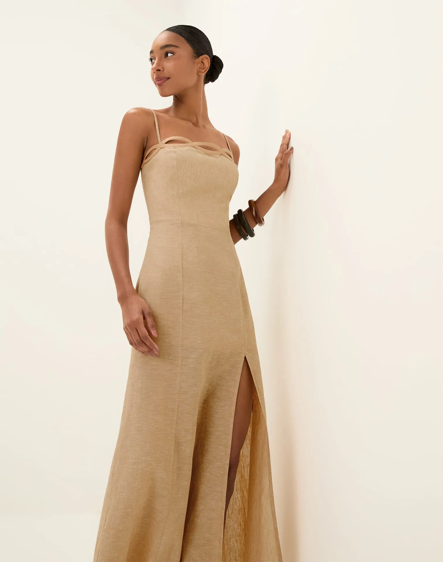 Bianca Long Dress - Raffia sold by Vix product image thumbnail 3