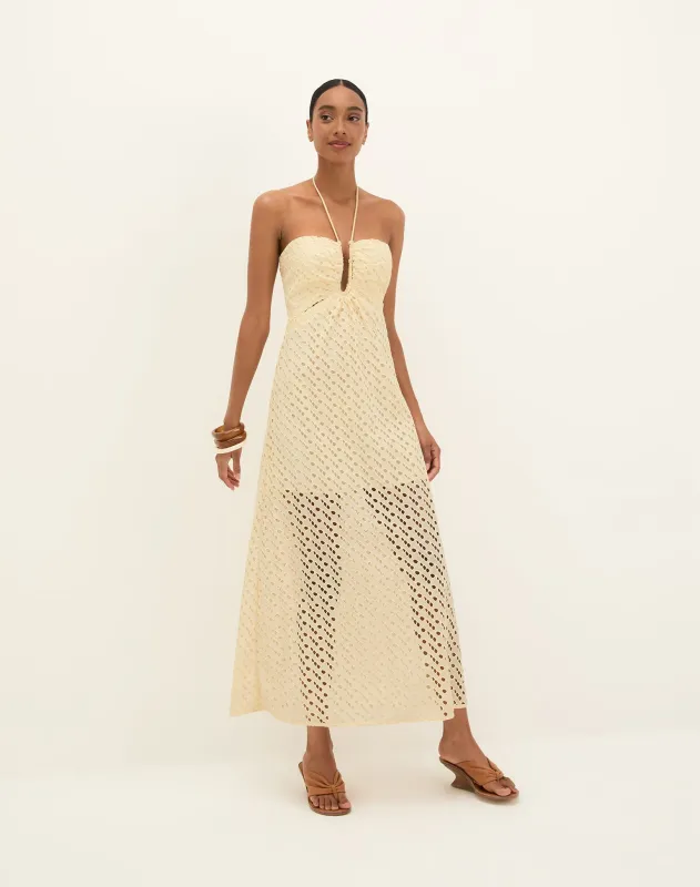 Eyelet Melina Long Dress - Glitz sold by Vix