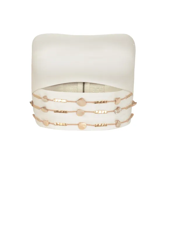 Embroidered Karen Top - Off White sold by Vix