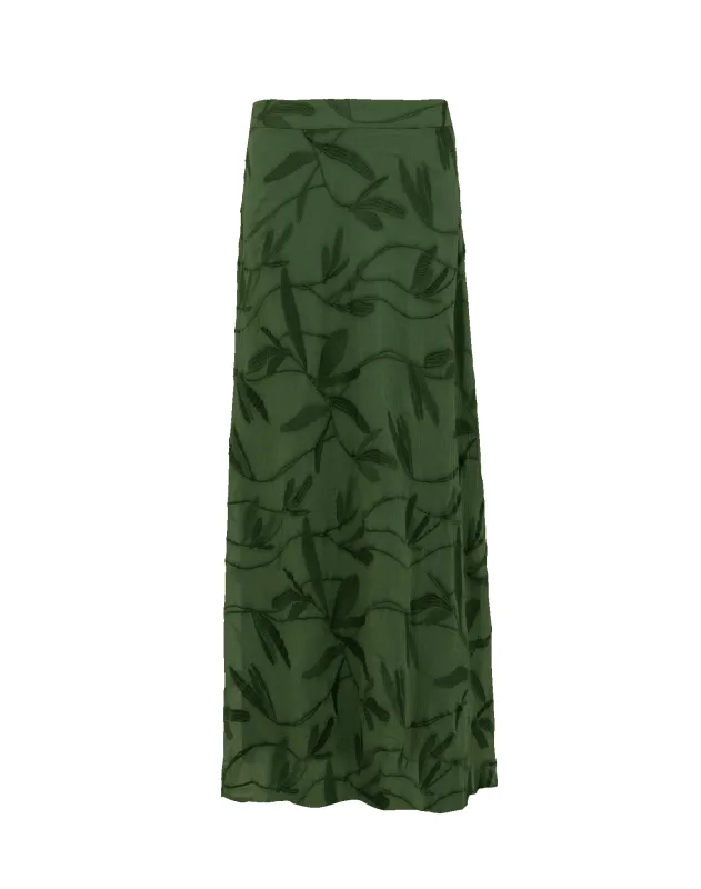 Kinsley Midi Skirt - Embroidered Free Bird made by Vix
