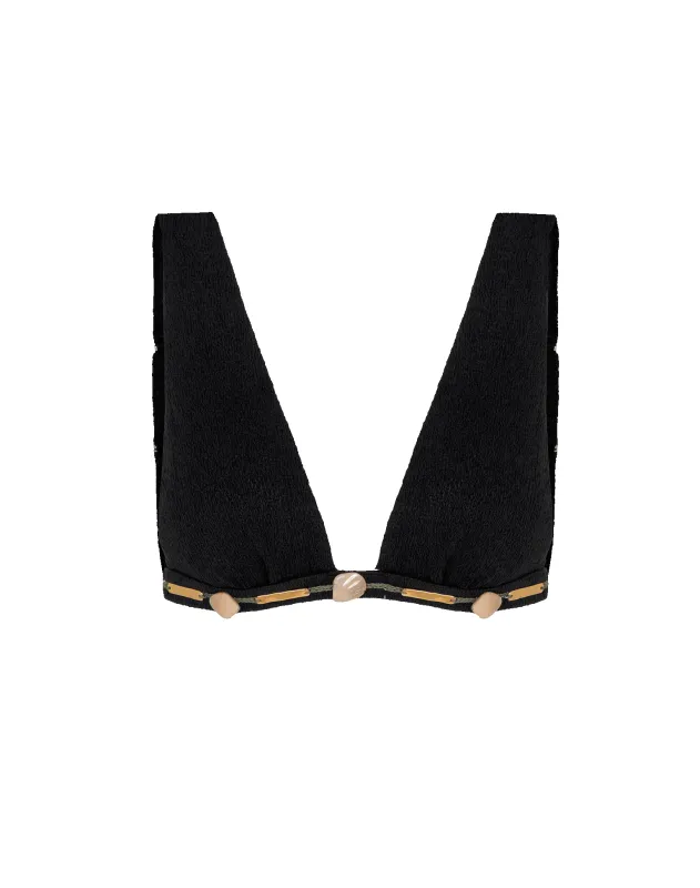 Firenze Edith Safira Top - Black sold by Vix