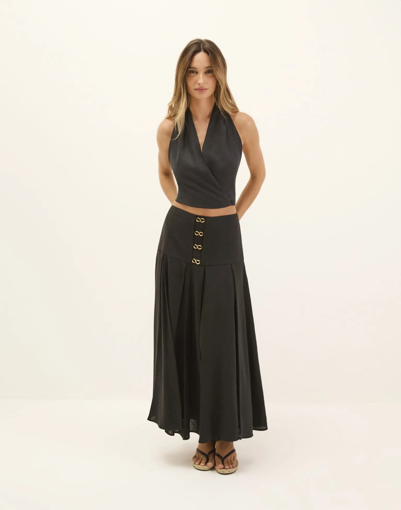 Nora Midi Skirt - Black sold by Vix product image thumbnail 2