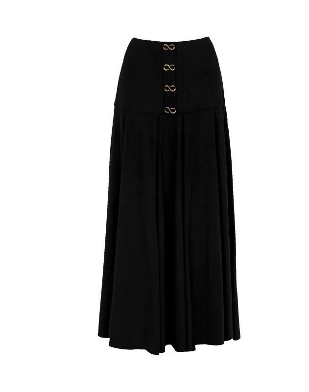Nora Midi Skirt - Black made by Vix