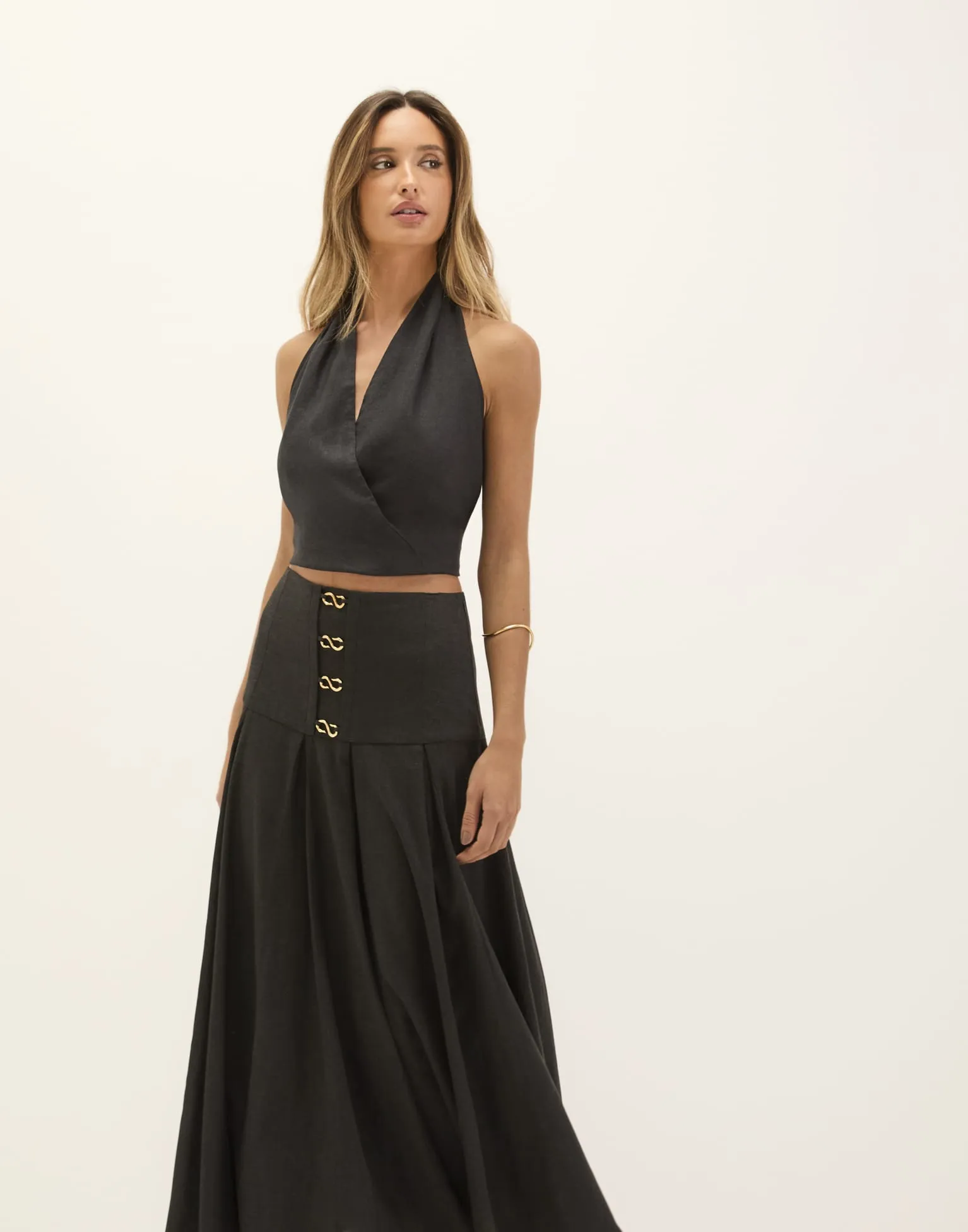 Nora Midi Skirt - Black sold by Vix product image thumbnail 4
