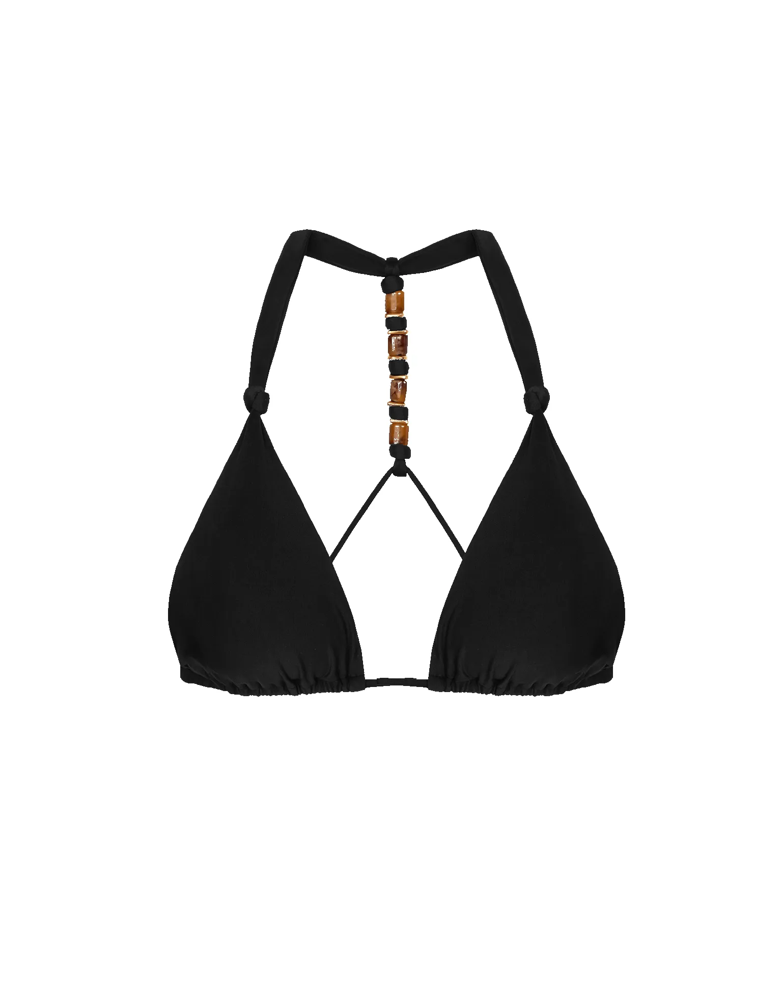 Matte Josi T Back Tri Top - Black sold by Vix