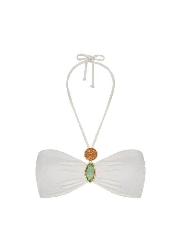 Firenze Petra Bandeau Top - White sold by Vix