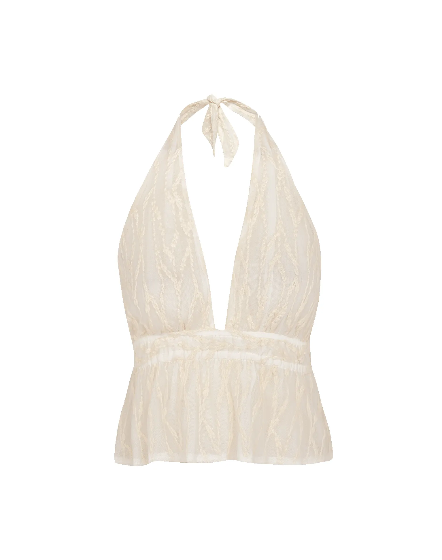 Quinn Peplum Blouse - Off White sold by Vix product image thumbnail 5