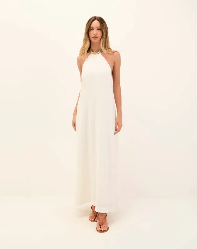 Aiden Long Dress - Off White made by Vix