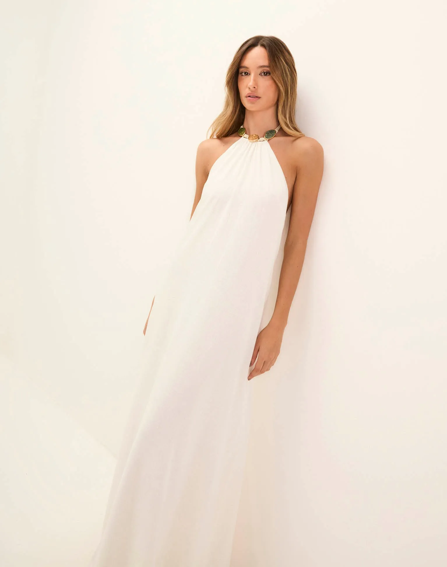 Aiden Long Dress - Off White sold by Vix product image thumbnail 4