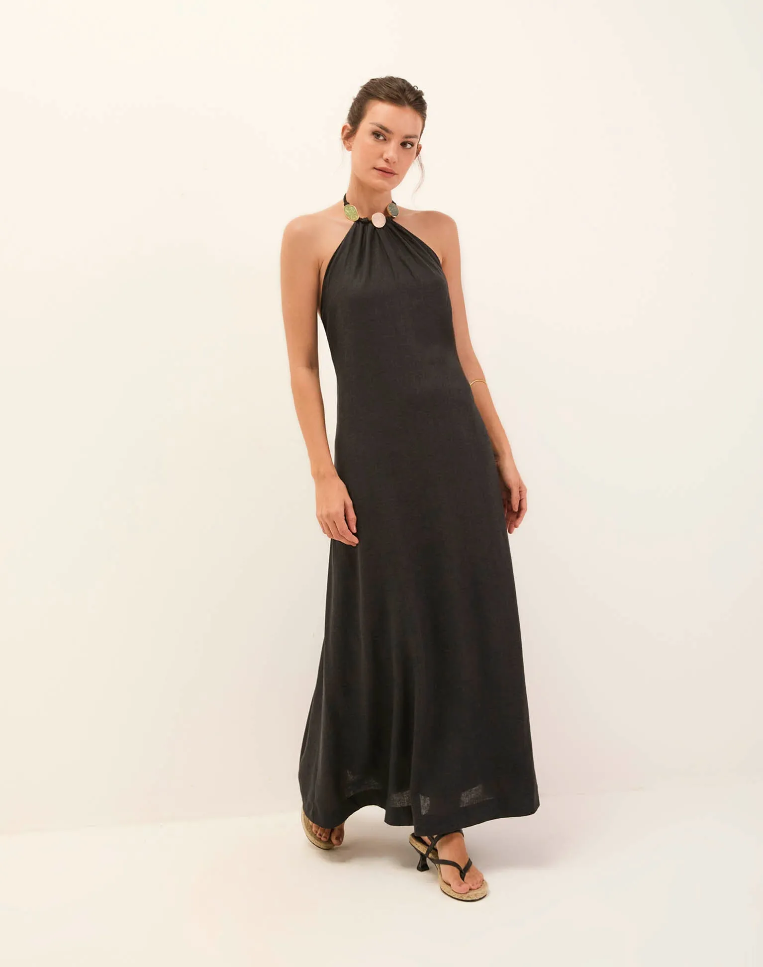 Aiden Long Dress - Black sold by Vix