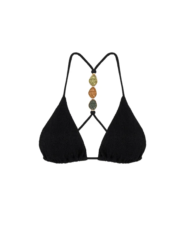 Firenze Petra T Back Tri Top - Black sold by Vix