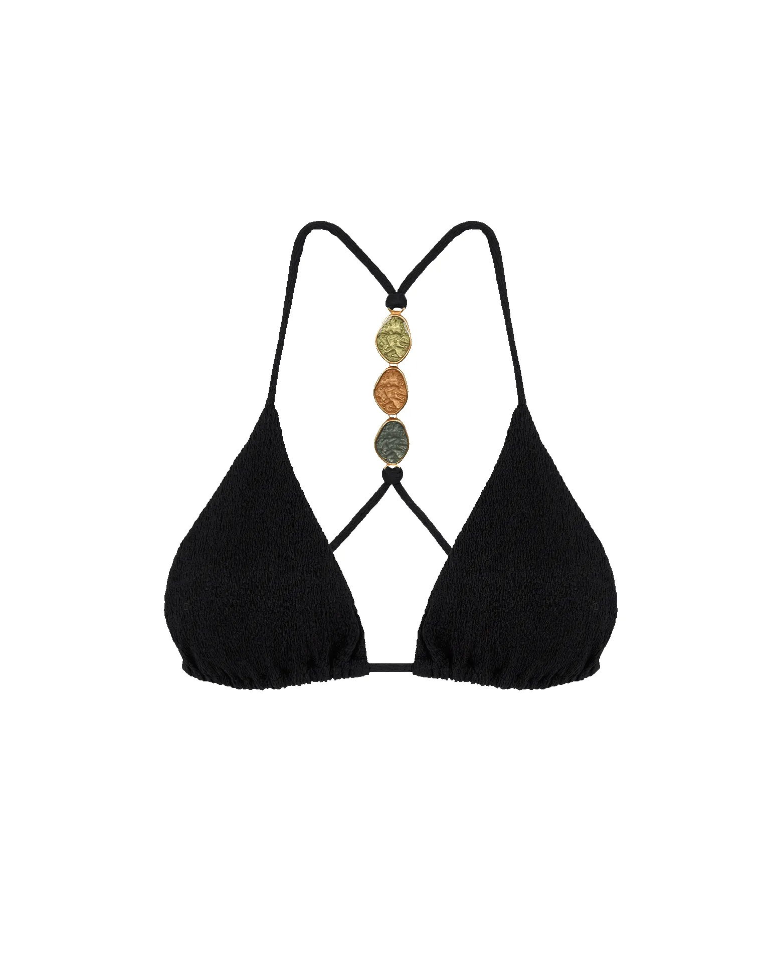 Firenze Petra T Back Tri Top - Black sold by Vix