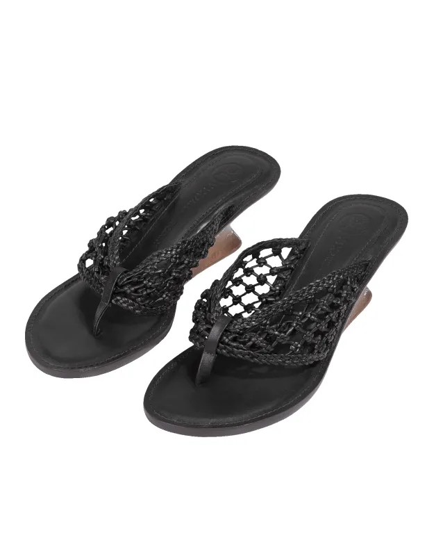 Braided Dahila Mule - Black made by Vix