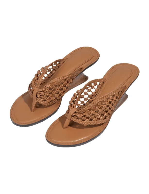 Braided Dahila Mule - Caramel made by Vix