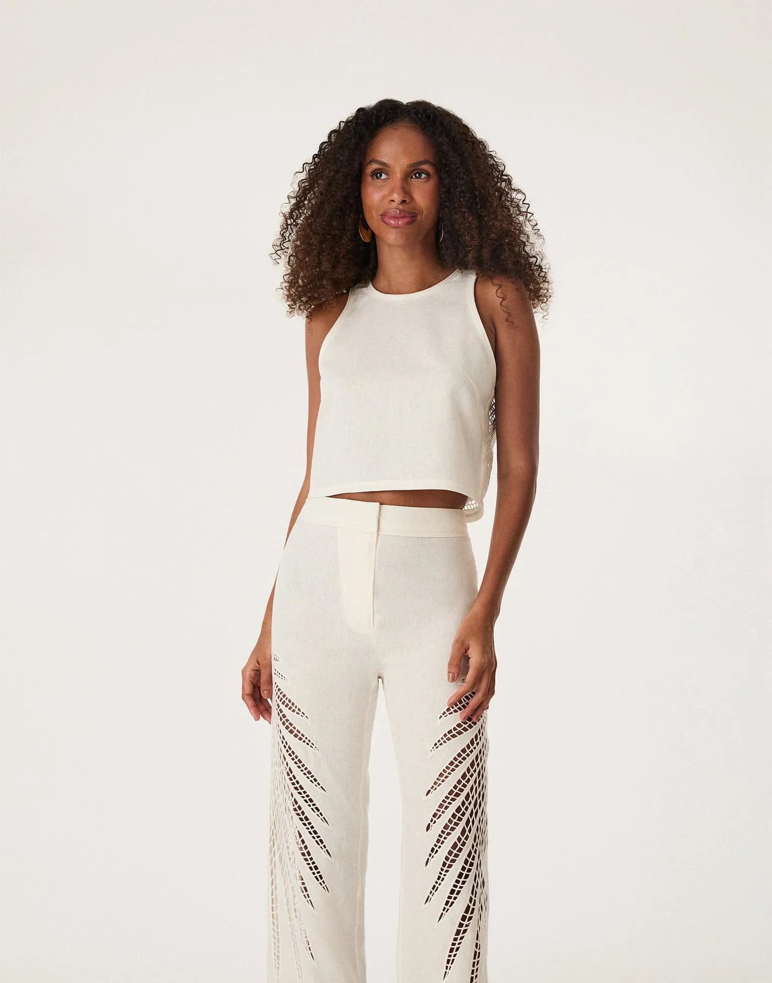Danna Cropped Pants - Off White sold by Vix product image thumbnail 5