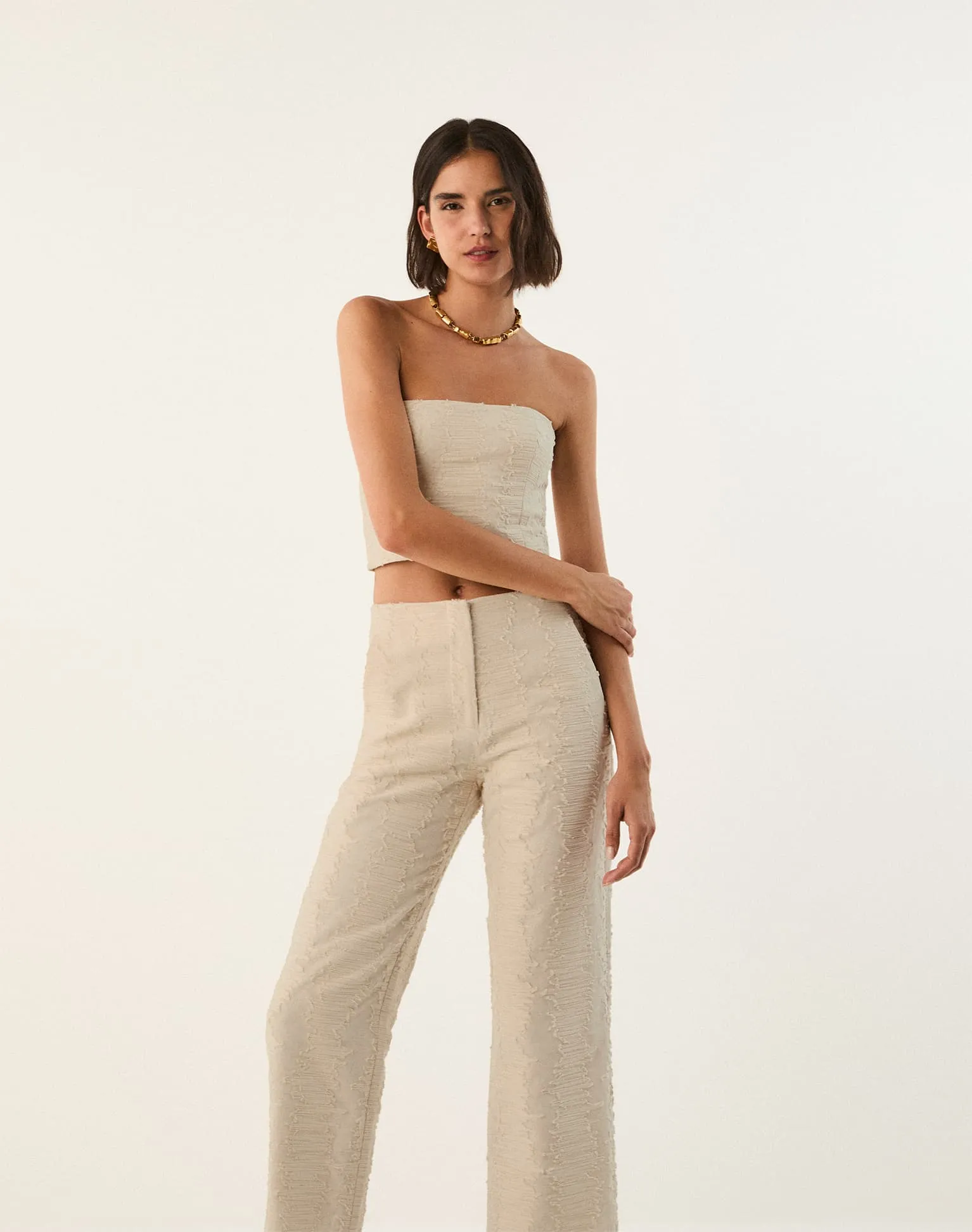 Lilia Cropped Pants - Natural sold by Vix product image thumbnail 4