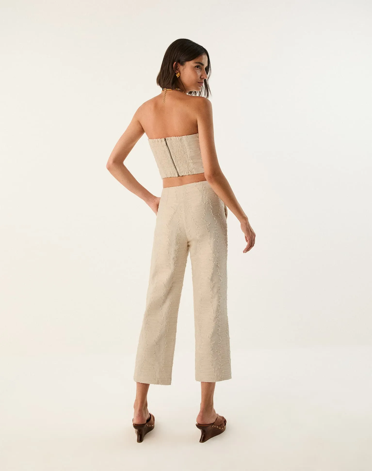 Lilia Cropped Pants - Natural sold by Vix product image thumbnail 3