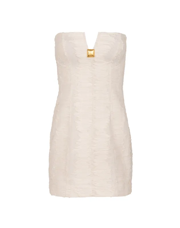 Lilia Short Dress - Natural made by Vix