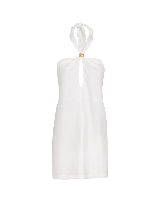 Aster Short Dress - Off White made by Vix