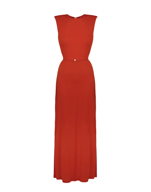 Carrie Long Dress - Spicy Red made by Vix
