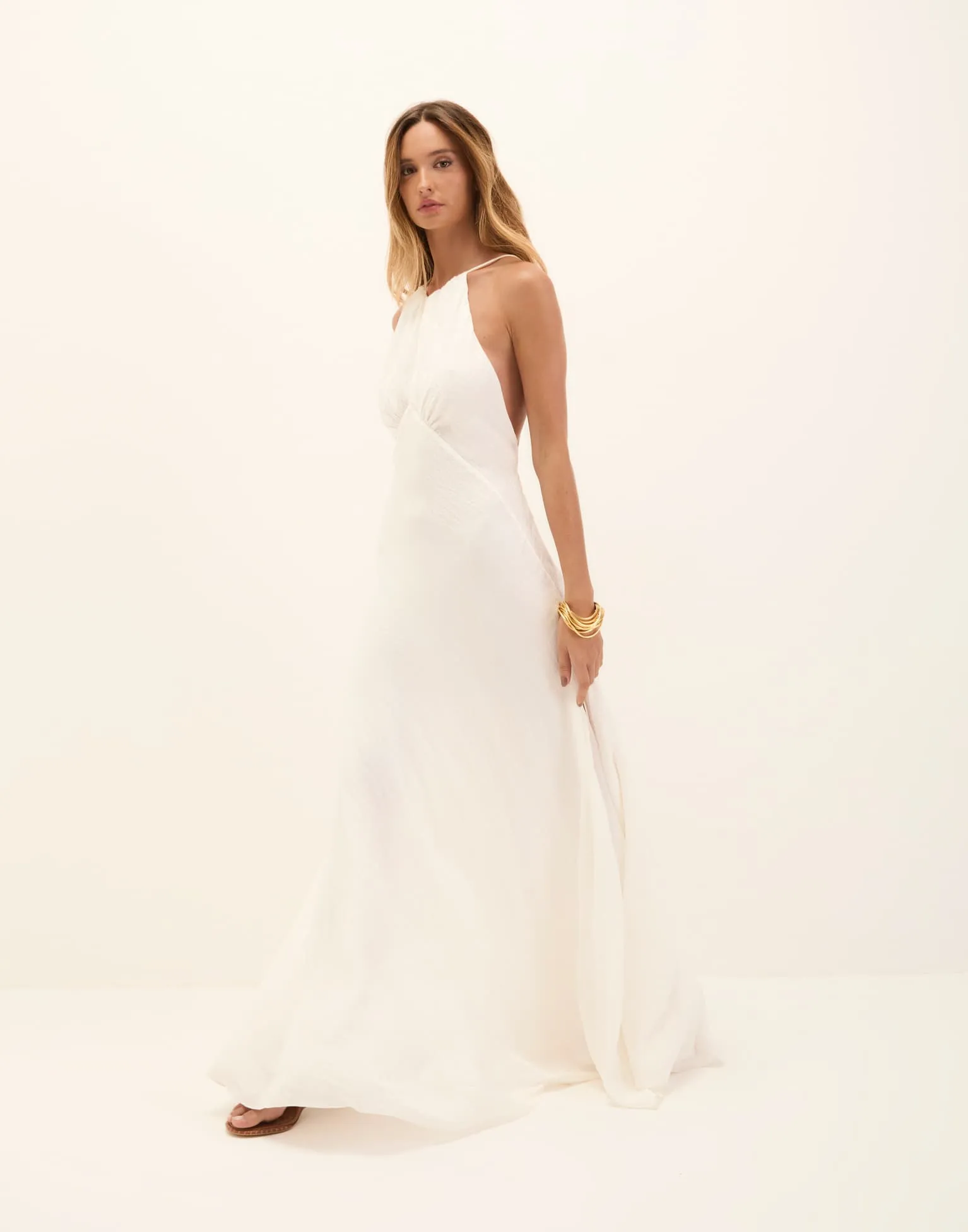 Tiana Long Dress - Off White sold by Vix product image thumbnail 2