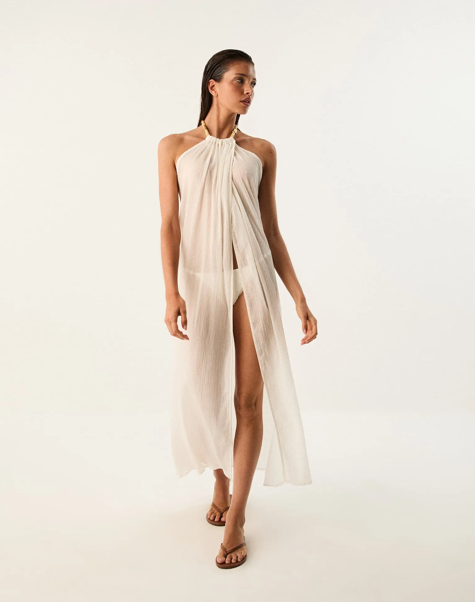 Cloe Long Cover Up - Off White sold by Vix product image thumbnail 2