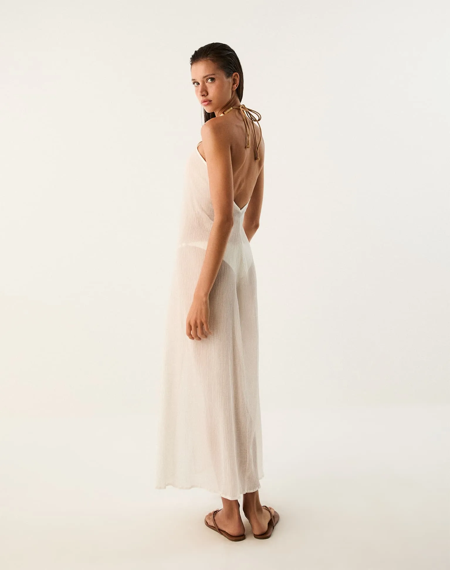 Cloe Long Cover Up - Off White sold by Vix product image thumbnail 3
