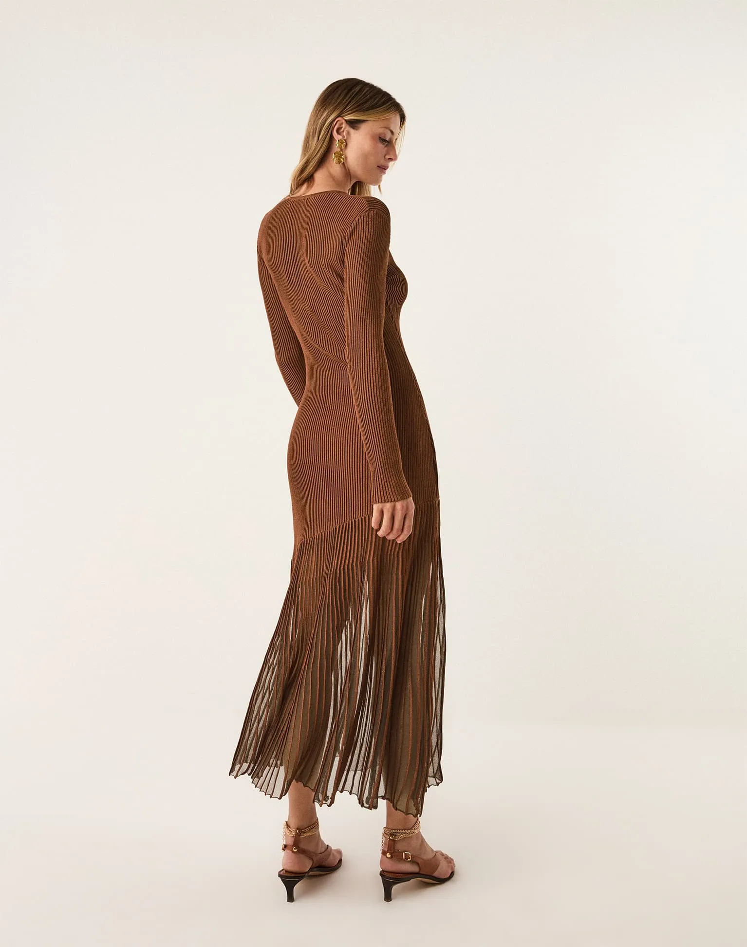 Knit Alba Long Dress - Camel sold by Vix product image thumbnail 3