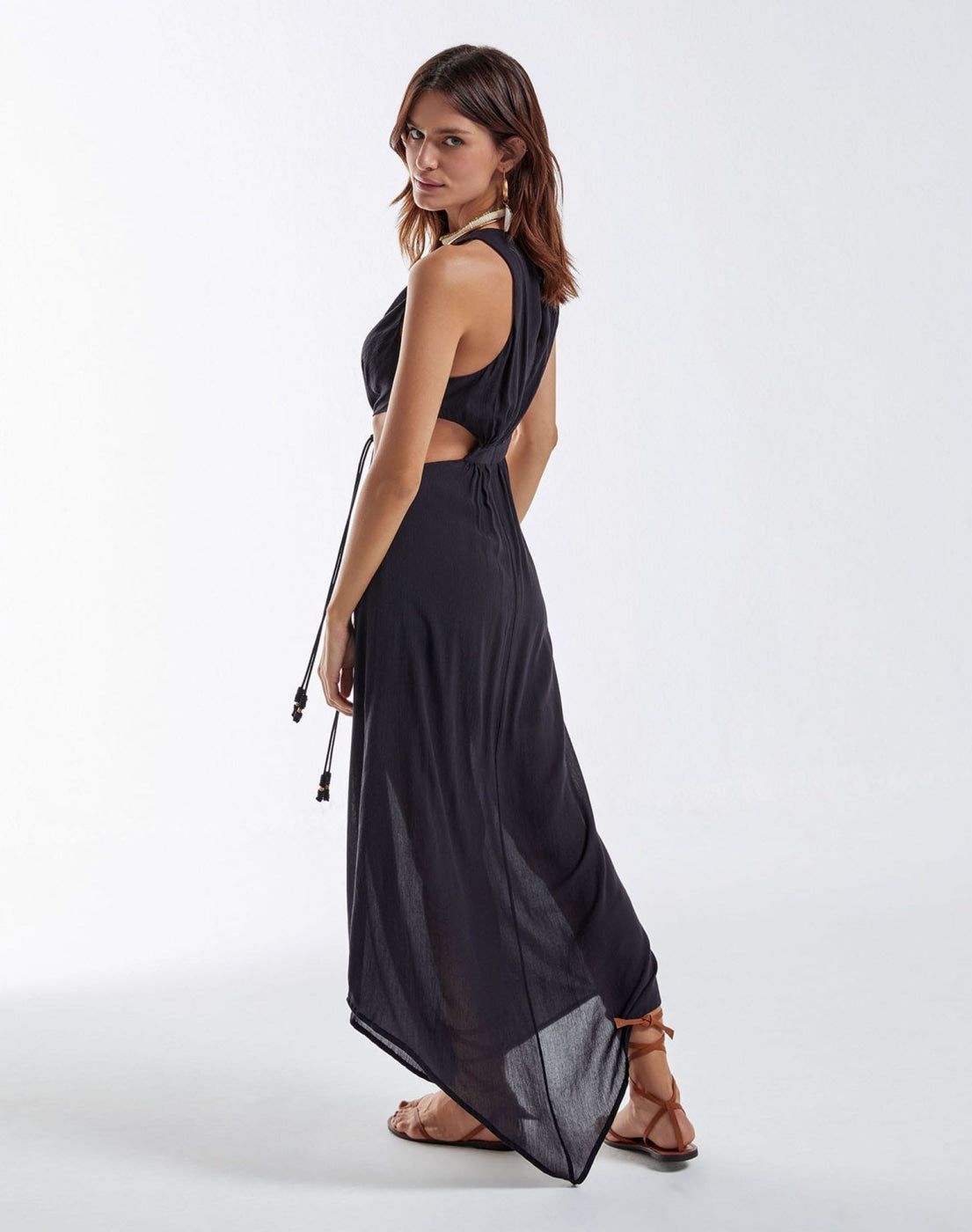 Nayara Detail Long Dress - Black sold by Vix product image thumbnail 2