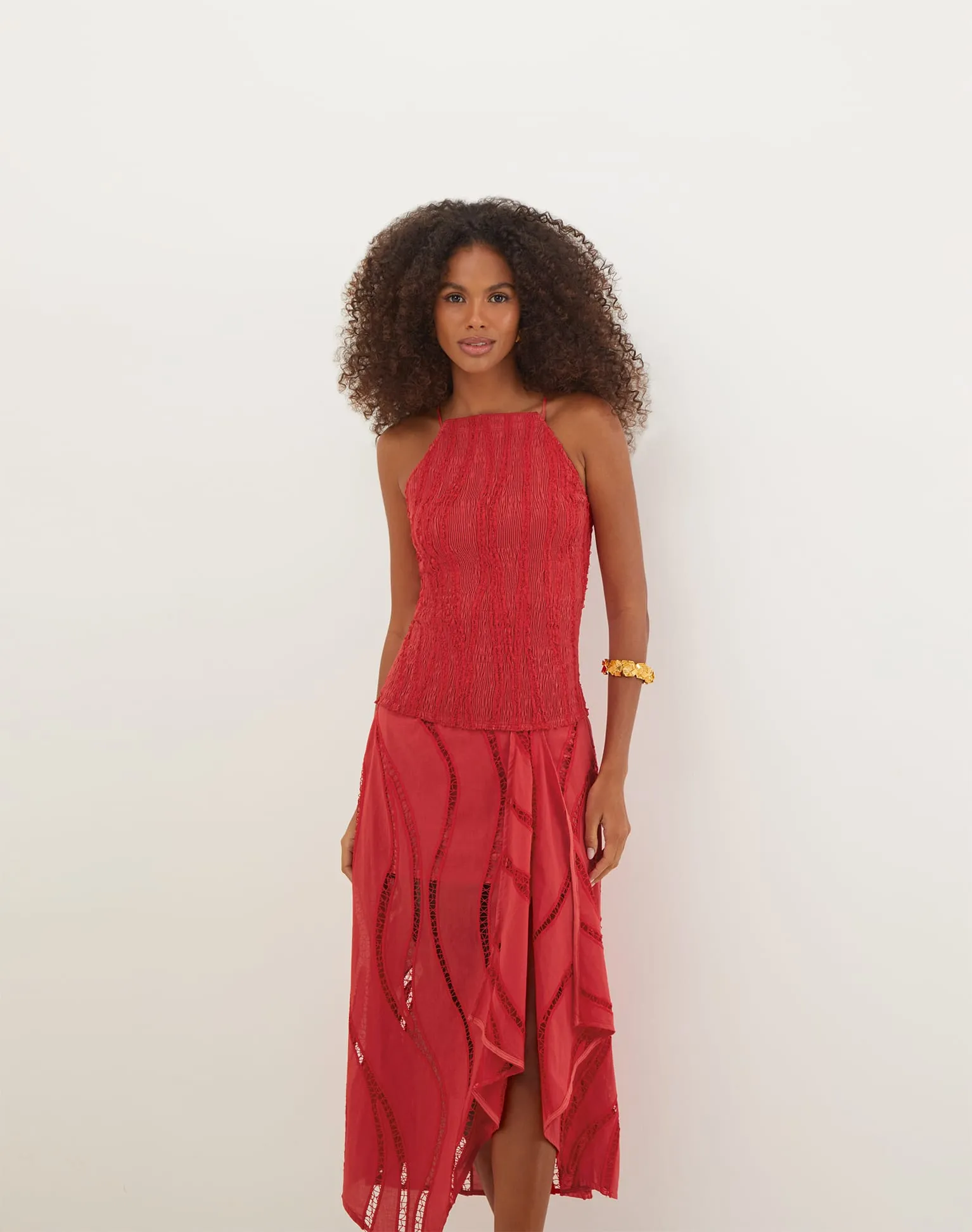 Belle Midi Dress - Raspberry sold by Vix product image thumbnail 5