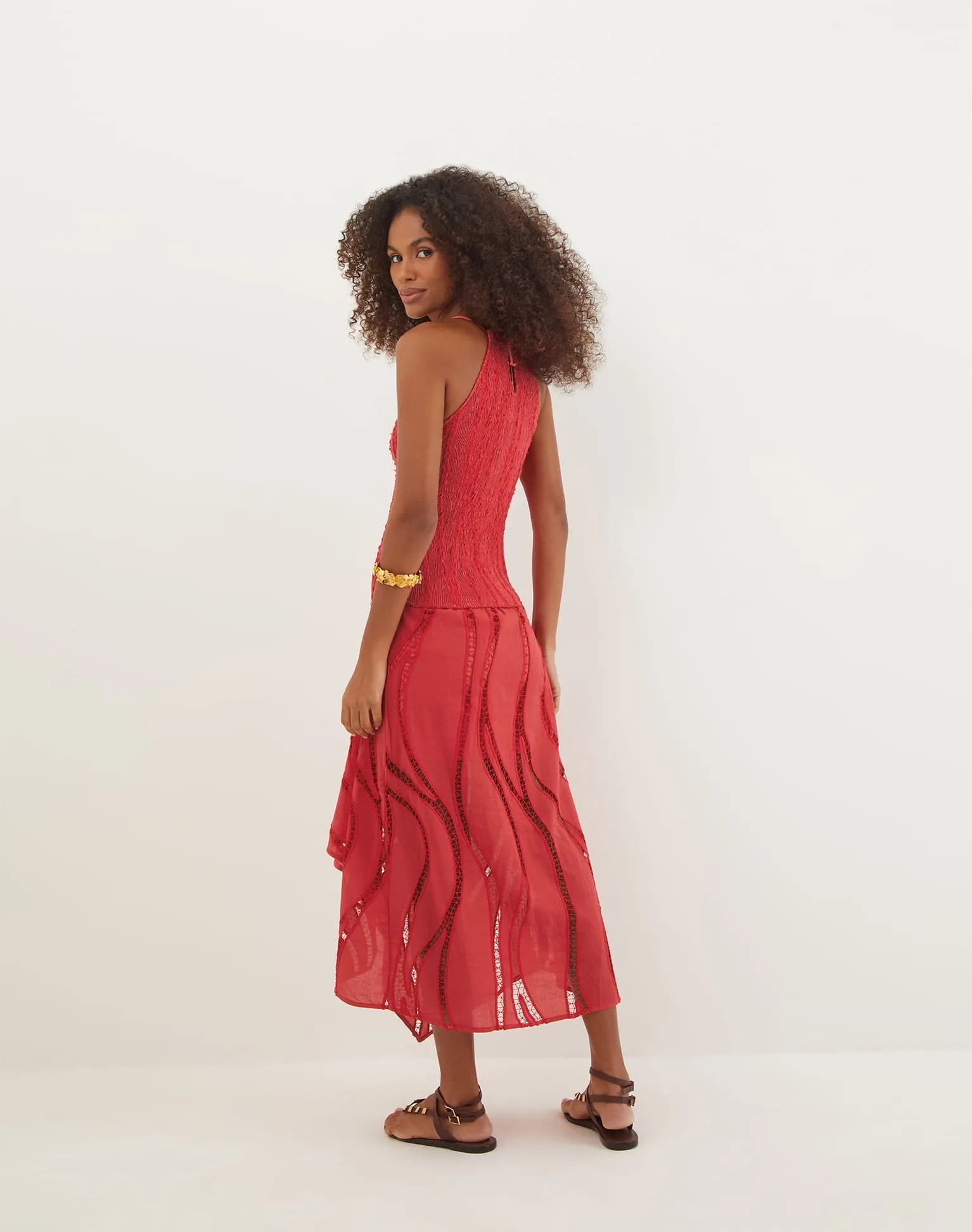 Belle Midi Dress - Raspberry sold by Vix product image thumbnail 3
