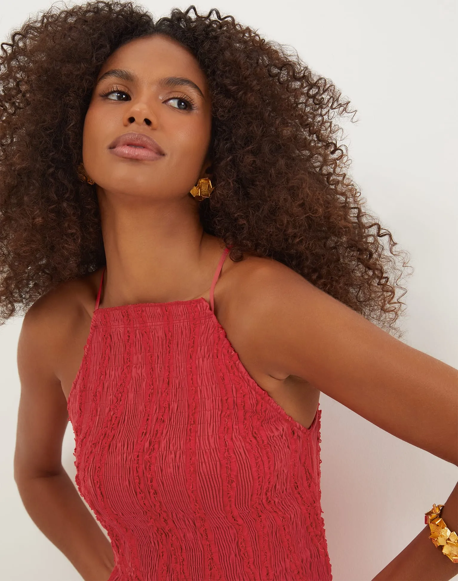 Belle Midi Dress - Raspberry sold by Vix product image thumbnail 4