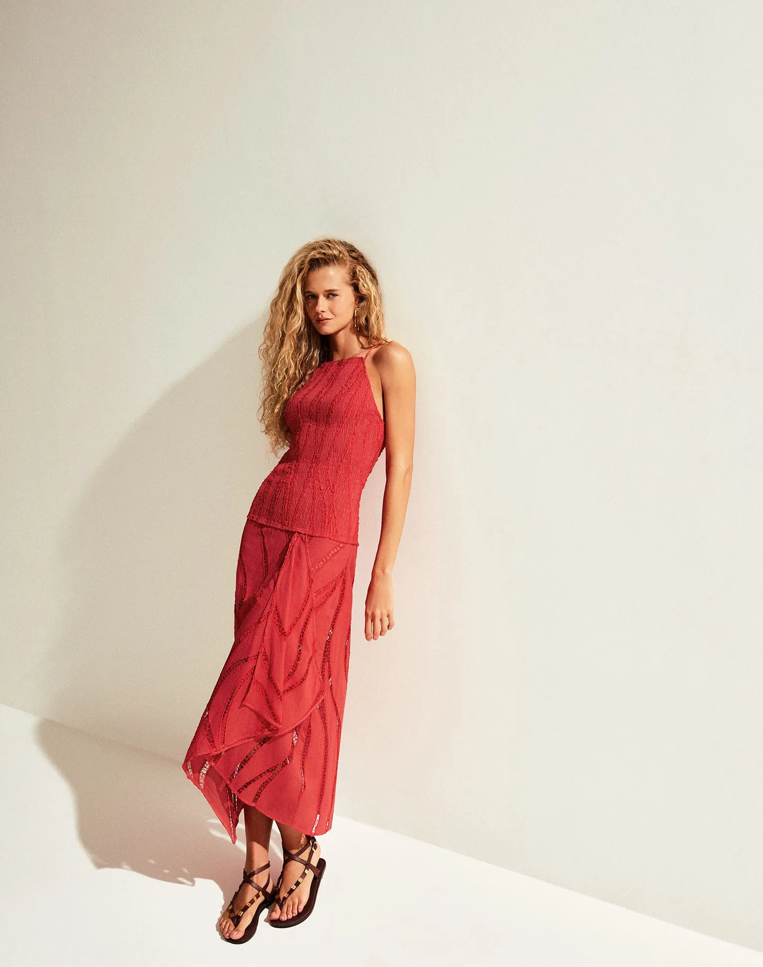 Belle Midi Dress - Raspberry sold by Vix product image thumbnail 2