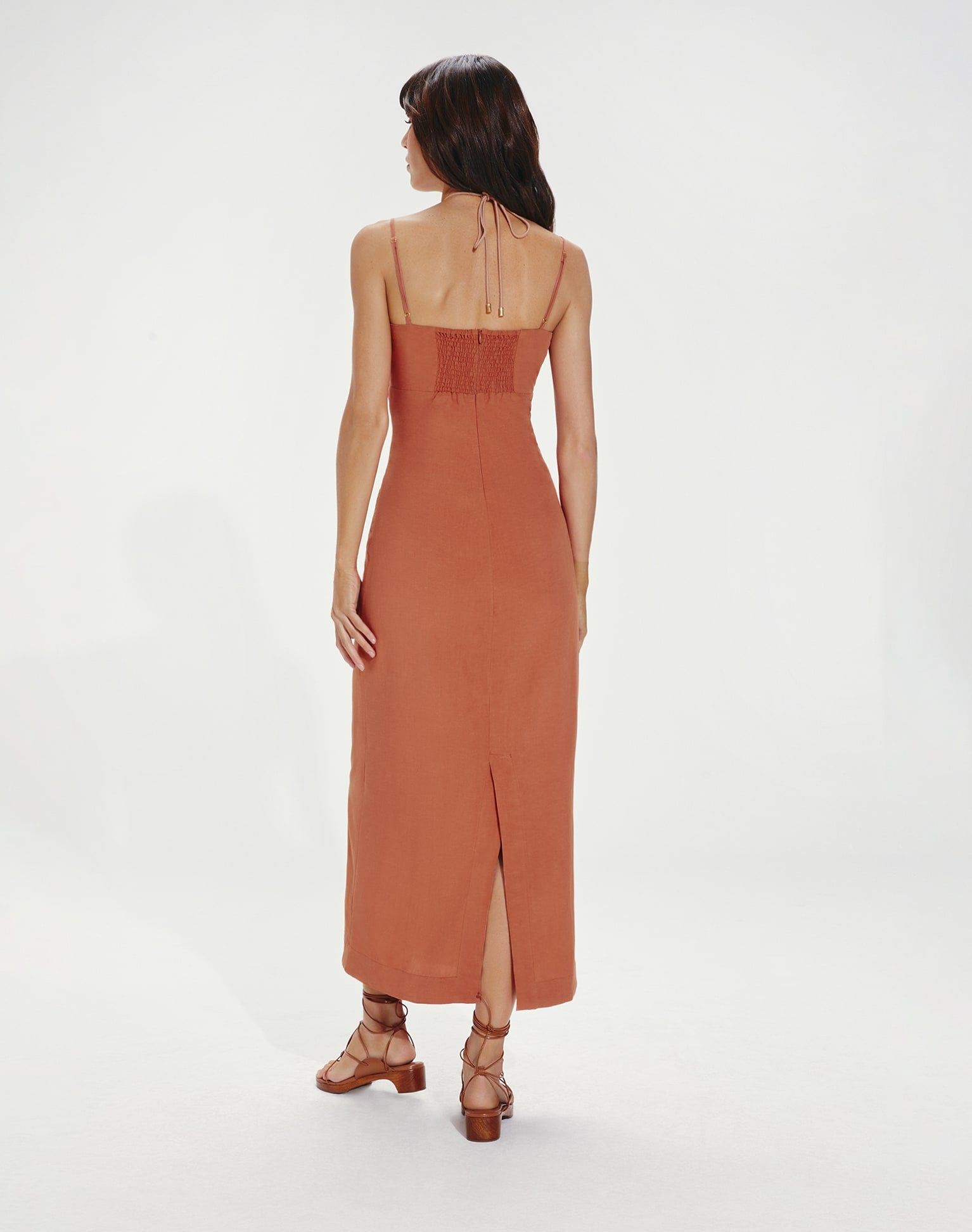 Daisy Detail Long Dress (exchange only) - Rust sold by Vix product image thumbnail 3