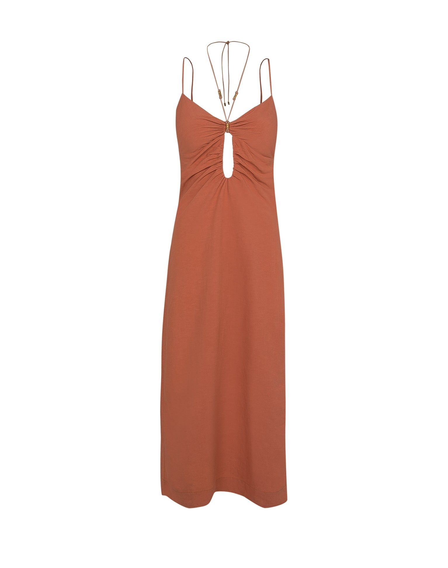 Daisy Detail Long Dress (exchange only) - Rust sold by Vix product image thumbnail 5