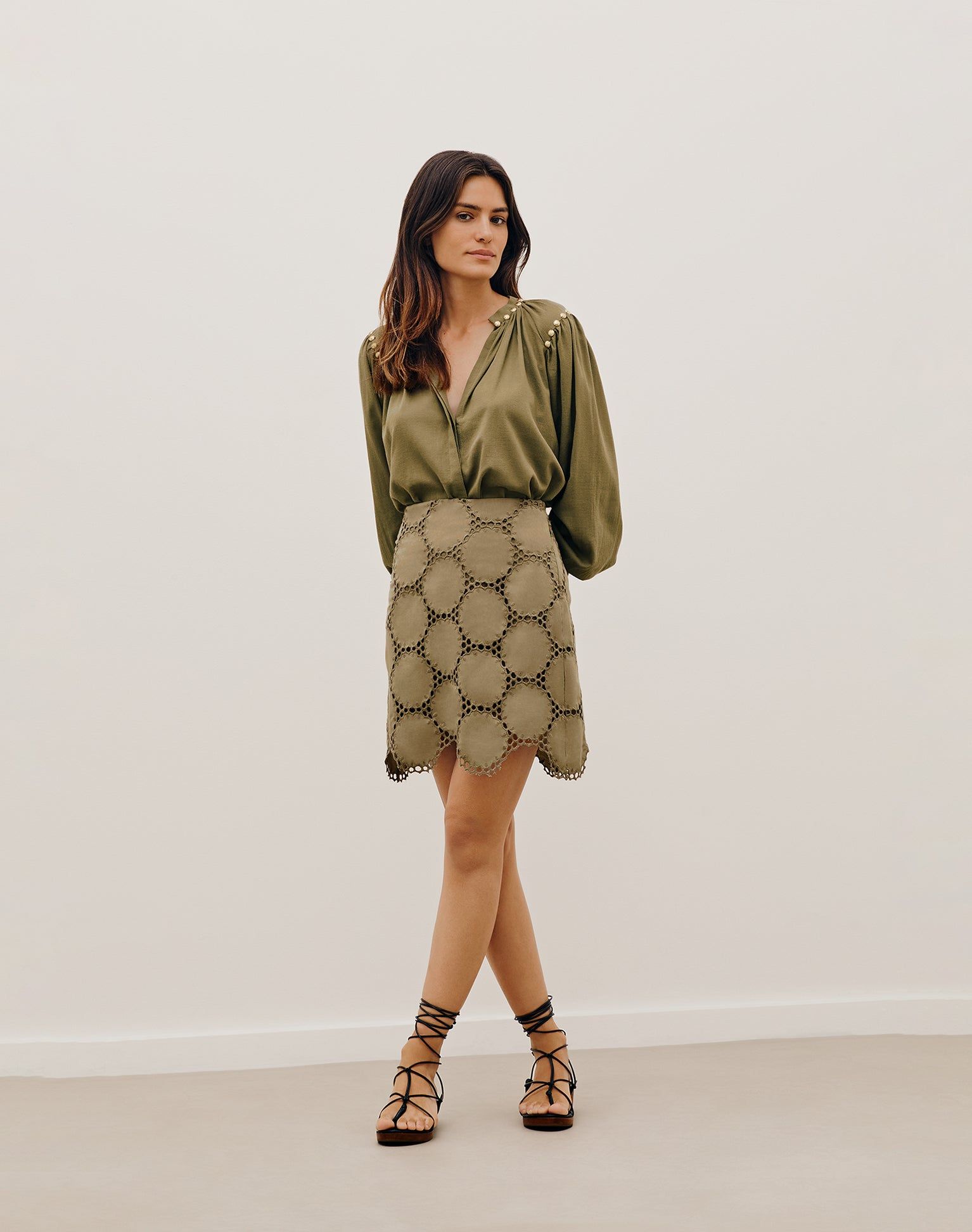 Edite Blouse (final sale) - Pistachio sold by Vix product image thumbnail 2